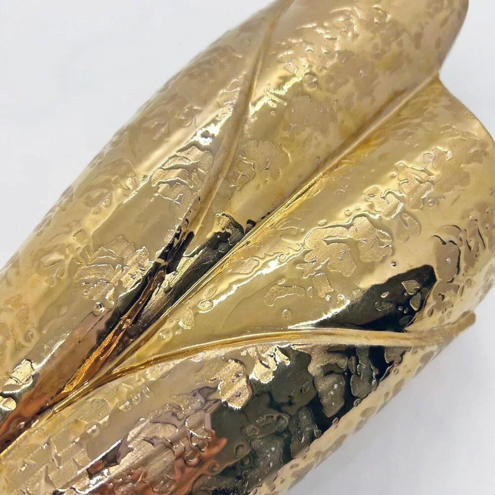 Vintage Savoy Weeping Gold Vase, 24k Gold coating - Picture 7 of 11